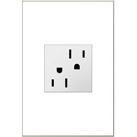 PASS & SEYMOUR ARTR152W4 Adorne, 15A, White, Tamper Resistant Outlet