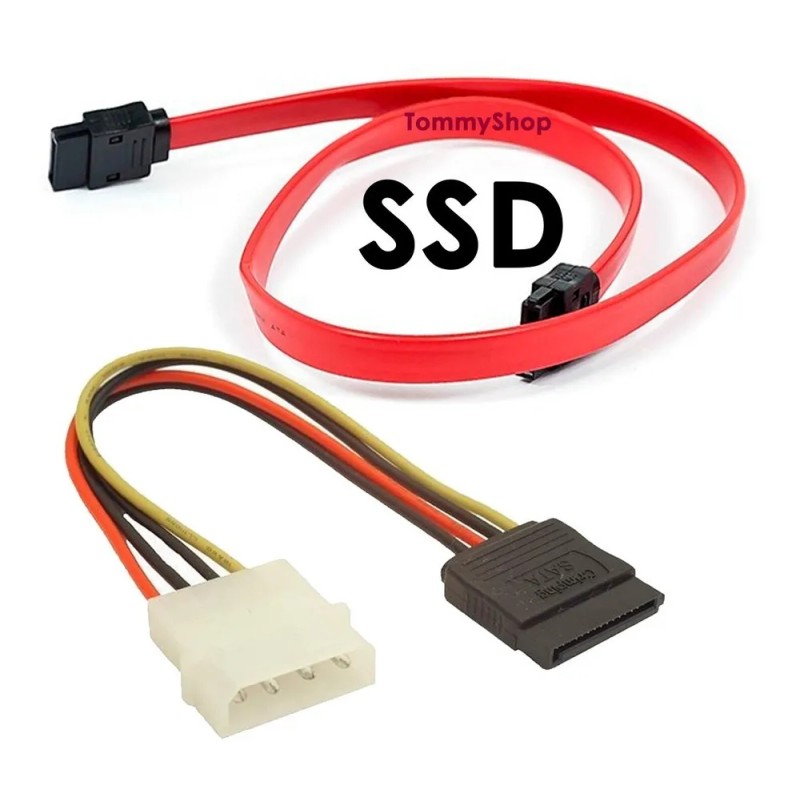 Par De Cables Sata 3 Iii 6 Gb/s Poder Y