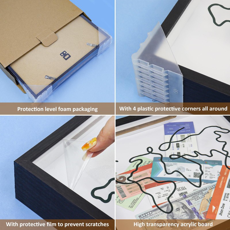 ZEEYUAN 12x12inch Travel Adventure Archive Box Life in a Box
