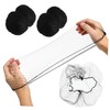 SAFIGLE Invisible Hair Nets 100pcs 50CM Black Elastic Mesh for