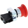 Heyiarbeit 600V 10A Emergency Stop Push Button Switch ZB2-BE101C Self-Locking