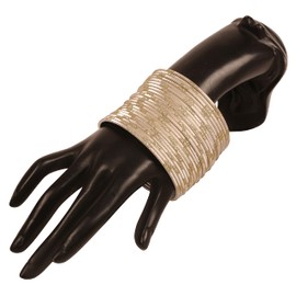 Touchstone New Indian Bollywood Fresh Fashion Trend Setter Engraved Work Scintillating Rhinestone Beige Pastel Color Designer Jewelry Adorable Bracelets Bangle. Set of 24.for Women.