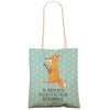 Mr. & Mrs. Panda Fox Guitar Shopping Bag, turquoise