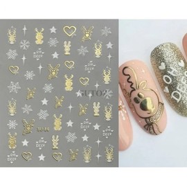(Optional 5D Christmas Volume Nail Sticker A (598))5D Christmas Volume Nail Sticker A / (옵션 5D 크리스마스 볼륨 네일스티커 A (598))5D 크리스마스 볼륨 네일스티커 A