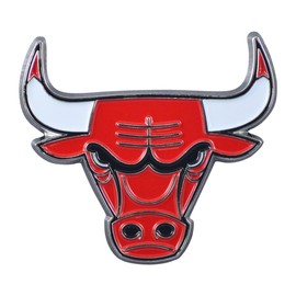 FANMATS 22206 Chicago Bulls 3D Color Metal Emblem, Diecut Team Logo Auto Emblem