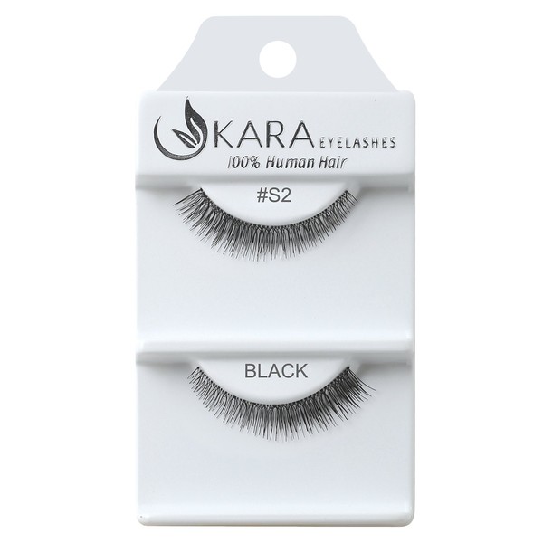 Kara Beauty Human Hair Eyelashes - S2 (Pack of 12)
