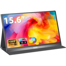 QQH Portable Monitor, 15.6" FHD IPS 1080P USB C Travel Monitor for Laptop