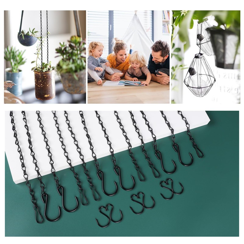 Urkupoo 6PCS Hanging Chains with S Hooks, 24.2IN Long Hanging