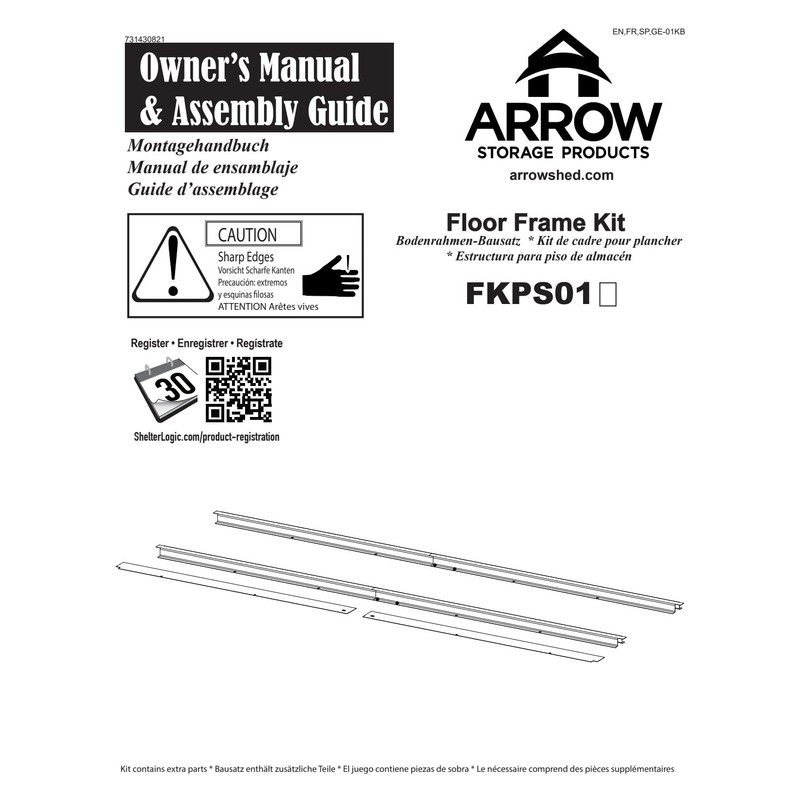 Arrow Sheds 4' x 3' Metal Floor Frame for Spacemaker