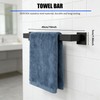 5-Pieces Matte Black Bathroom Hardware Accessories Set,SUS304 Stainless Steel Wall