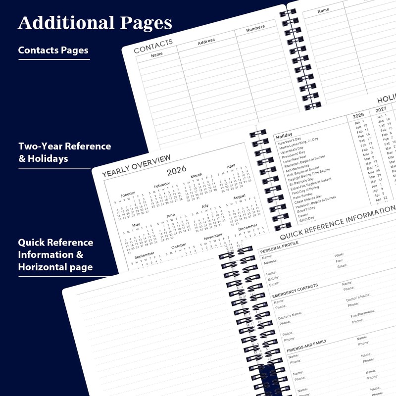 2026-2027 Planner - Planner 2026-2027 with Weekly & Monthly Spreads,