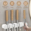 5PCS 4 Rack and 5 Hook Mop Holder with Hooks