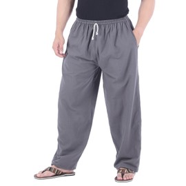 CandyHusky Baggy Sweatpants Men Cotton, Drawstring Lounge Pants, Relaxed Fit, Ideal for Comfort Grey S