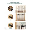 29-55" Extra Wide Baby Gate with Door, PressGuard P7, Brown