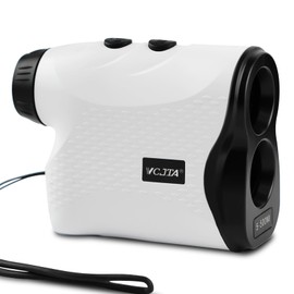 VCJTA Golf Rangefinder with Slope, 550 Yards Laser Range Finder Golfing, 6.5X Magnification, Flag Pole Locking Vibration, Rechargeable Distance Range Finders White