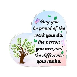 FunnAura Heart Shaped Acrylic Appreciation Gifts, 10 x 10 Cm Thank You Gift Employee