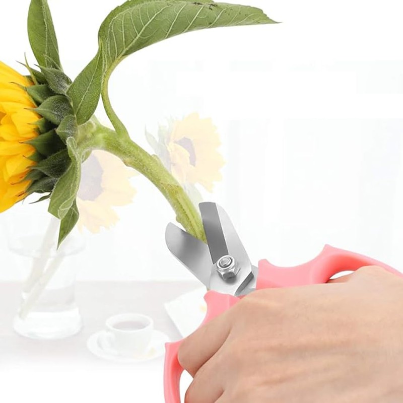 Oviovky 2Pcs Garden Scissors, Stainless Steel Pruning Shears with Pointed