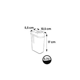 keeeper Schüttdose für Trockenvorräte, Stufenlos verstellbarer Dosierdeckel, BPA-freier Kunststoff, 750 ml, 10,5 x 5,5 x 17 cm, Paola, Weiß