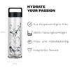 fitvia Thermal Flask "Black Marble" 380 ml Double Glazing, Heat