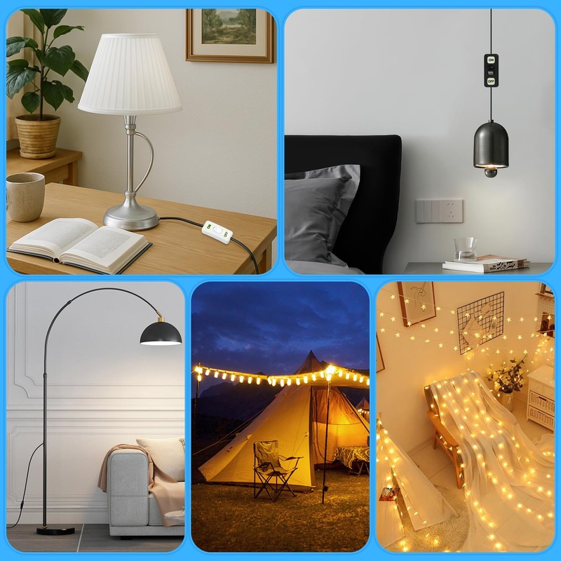 Pack of 4 Inline Switch, 250 V Intermediate Switch, Cord