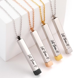 SKQIR Let Them Let Me Necklaces for Women Self Worth Mental Health Awareness Motivational Black Pendant Chain Necklaces Inspirational Mindfulness To Best Friends Sisters Mom Jewelry Gifts for Women