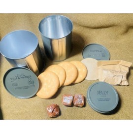 Late WWII OD C Ration SUPPER - Fully Edible, Reusable Historically Accurate