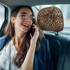 Sanghing 2 Pack Cheetah Print Car Seat Headrest Cover, Soft
