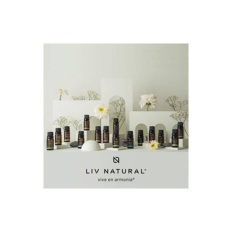 LIV NATURAL Aceite Esencial de Lavanda 10ml 100% puro, aromaterapia,