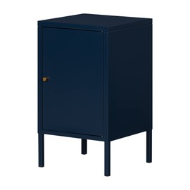 South Shore Kodali Metal 1-Door Nightstand, Dark Blue