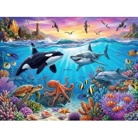 Puzzles for Kids Ages 6-8 Year Old - Underwater World, 200 Pieces Jigsaw Puzzles for Kids Ages 8-10, Learning Educational Toys for Boys and Girls Gift