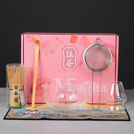 7 Pcs Matcha Whisk Set, Matcha Set Includes Matcha Bowl, Bamboo Matcha Whisk and Holder, Bamboo Scoop, Scoop Holder, matcha sifter and Tea Towel - Matcha Kit for Matcha Lovers (white)