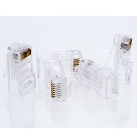RJ-45 Cat5e UTP Connector LAN Ethernet Plug Network (50/100/200/500/1000 Pack) (100)
