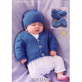 Sirdar Snuggly DK Baby Knitting Pattern 1365