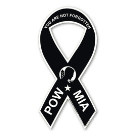 Magnet America POW*MIA Ribbon Magnet is 8" x 3.875" Made for Vehicles and Refrigerators