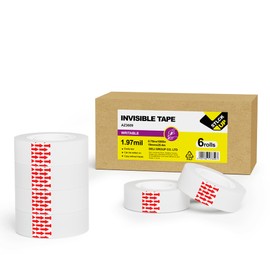 STICK UP 6 Rolls Magic Tape 0.75in x 1000in,Invisible Repair Cards,Office and School Supplies for Arts and Crafts,Magic Tape for College and Classrooms,27.78yard