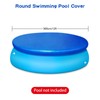 PLULON 12Ft Round Pool Cover, Tear Resistant, Durable, Blue, Pool