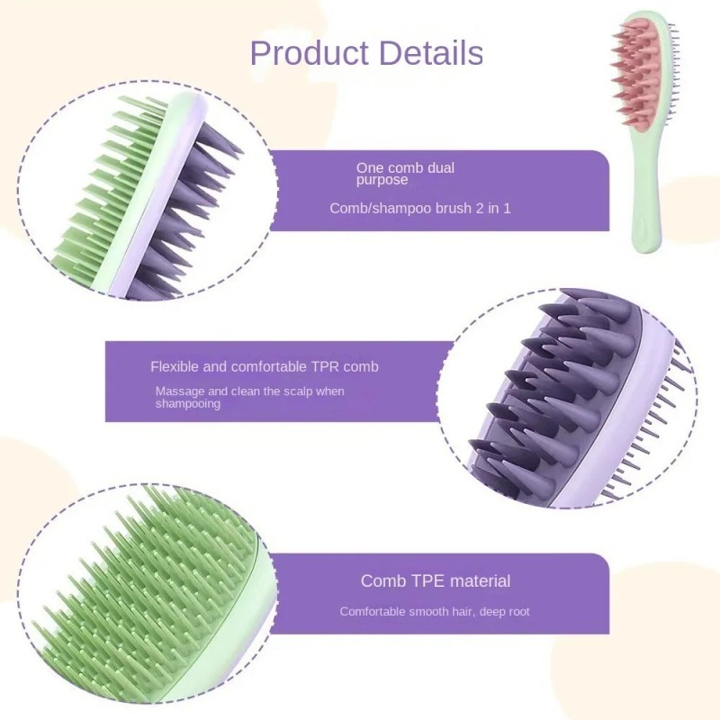 Scalp Massager Shampoo Brush – Silicone Hair Wash Brush, Scalp