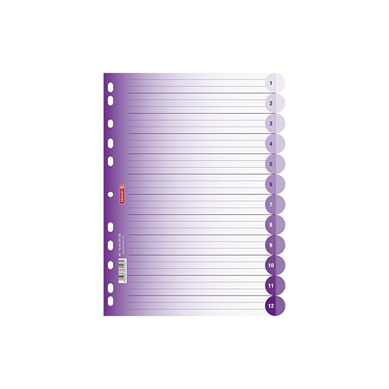 Brunnen 106659560 Ringbuchregister Colour Code (für Ordner und Ringbücher, aus
