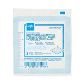 Gauze Sterile Nonwoven 4-Ply Sponges, 2" x 2", in 2-Packs