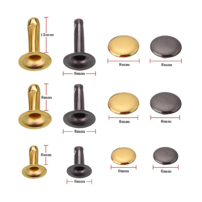 Tiardey 3 Gren, 120 Set Rivets Single Cap Rivet Tubular