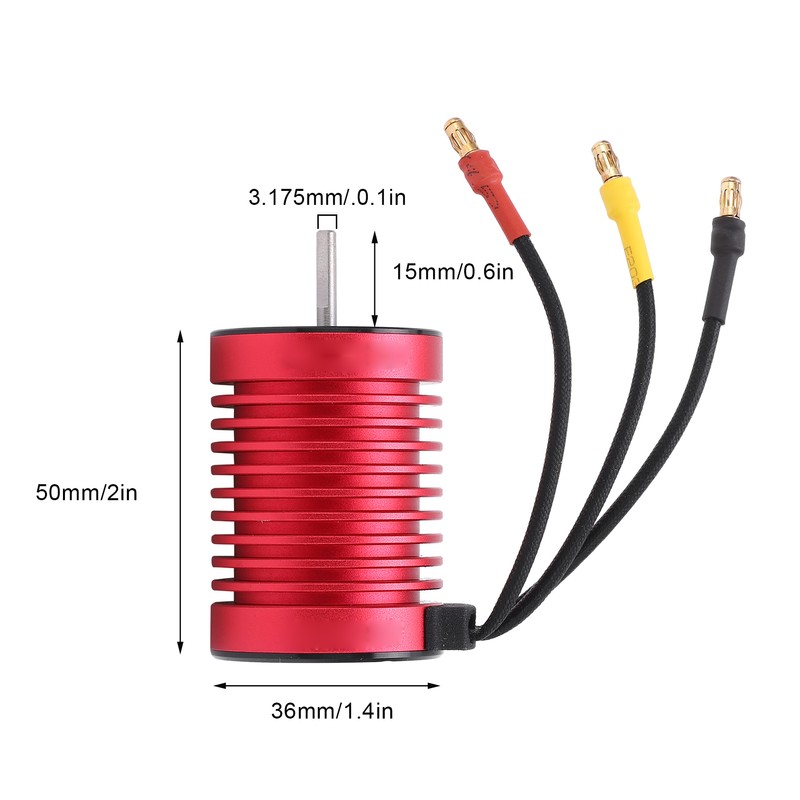 F540 Brushless Motor Waterproof 3900KV 820W 3.175mm Balanced Rotor Shaft