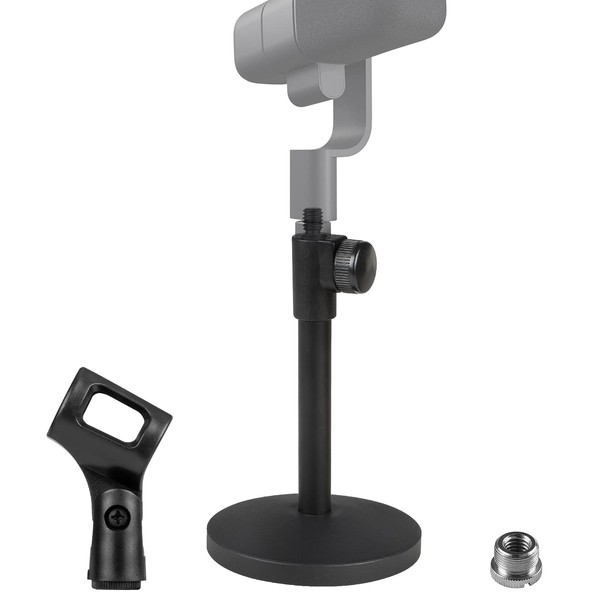 Geekria for Creators Telescoping Tabletop Microphone Stand Compatible with Blue