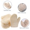 Raheem 2 Stück Sisal-Peelinghandschuhe Körperpeeling Massage-Exfoliationshandschuhe Badeschrubber Körperwaschhandschuhe für intensive