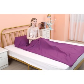 JITTY Sleeping Bag Liner Travel Sheet for Business Camping Backpacking Hiking Mountain Climbing Home Hostels Train 83"x45" (Purple)