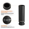 HARFINGTON 2Pcs 12-Point Deep Impact Socket 1/2 Inch Drive 16mm