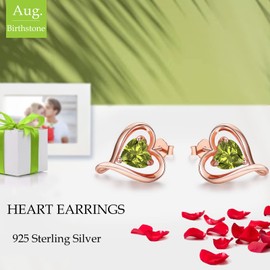 LAVUMO Sterling Silver Earrings for Women Silver Gold Rose Gold Stud Heart Earrings Set Hypoallergenic Jewellery for women Birthday Anniversary Christmas Valentine Gifts for Her