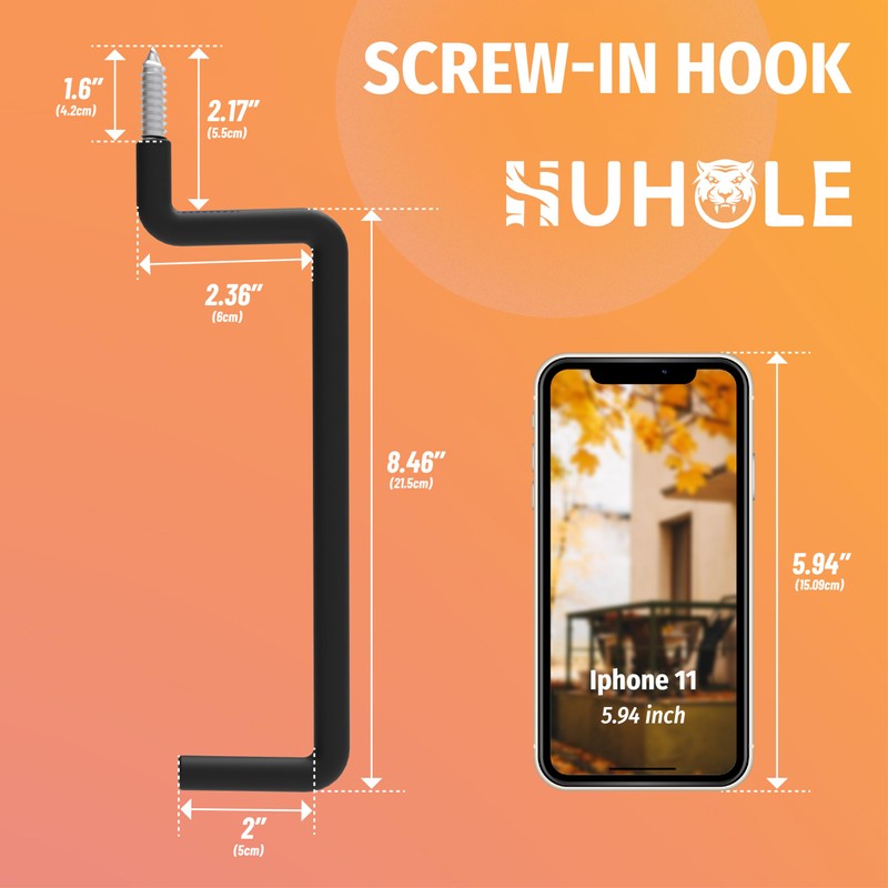 HUHOLE Ladder Hooks 4 Pack Wall Hangers - Ideal for
