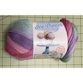 LION BRAND YARN ICE CREAM - COLOR UBE 3.5 oz NEW