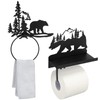 Funrous 2 Pcs Bear Toilet Paper Holder Bear Towel Ring