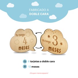 12 Monthly Wooden Milestones for Babies - Wooden Cards Meets Month-Gift Sets for Baby Shower and Newborn - Original Baby Stages Gift